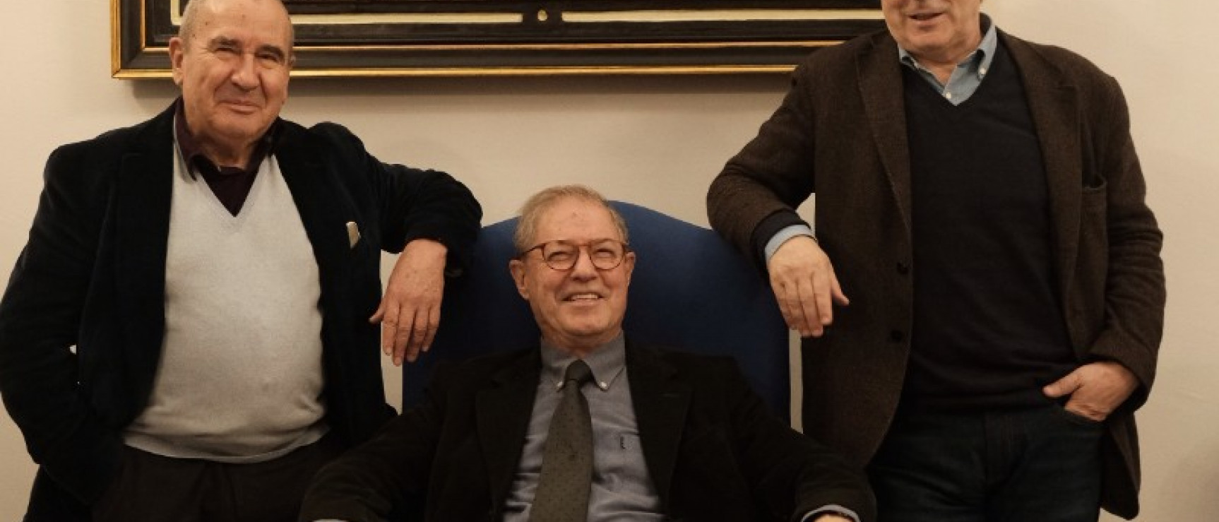 El escritor Alberto González Troyano, el académico y escritor Félix de Azúa y el escritor Andrés Trapiello (foto: RAE).