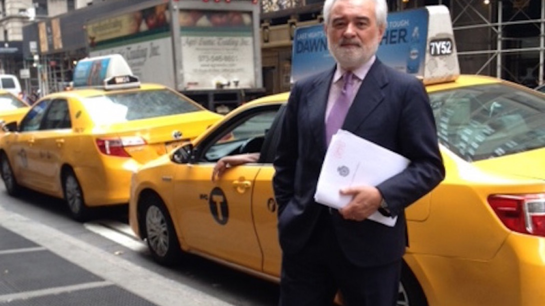 Darío Villanueva, en Nueva York. Foto: Victoria Toro, «La Voz de Galicia».