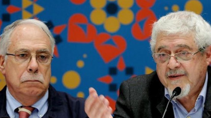 Camilo Cela Conde y Felipe Garrido. Foto: © Cortesía FIL Guadalajara