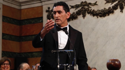 Juan Mayorga pronuncia su discurso titulado «Silencio».