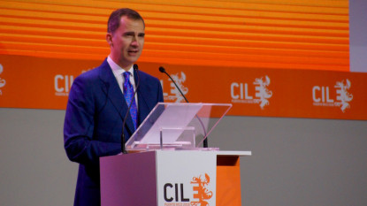 El rey de España durante la inauguración del VII CILE en Puerto Rico.