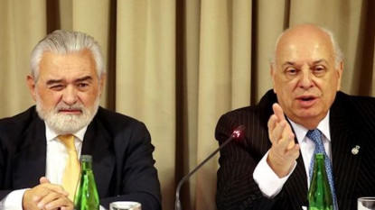 Los directores de la RAE y de la Academia Chilena durante la rueda de prensa.