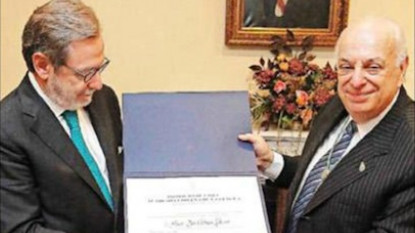 Juan Luis Cebrián y Alfredo Matus. Foto: El Mercurio.