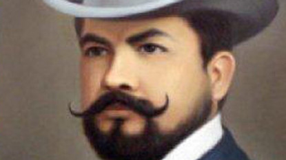 Retrato de Rubén Darío. Detalle.
