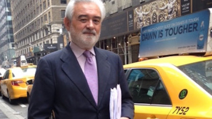 Darío Villanueva, en Nueva York. Foto: Victoria Toro, «La Voz de Galicia».