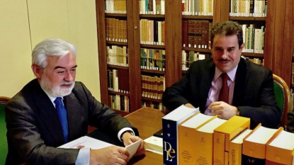 El presidente y el secretario general de la ASALE, en la Comisión Permanente.