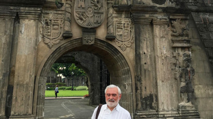 Darío Villanueva, director de la RAE, en Manila.