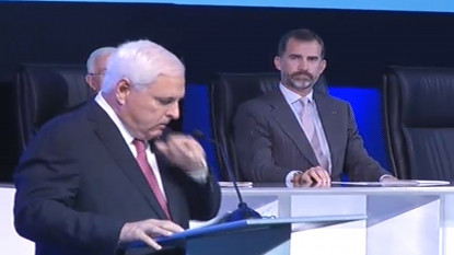 El presidente Martinelli en el acto inaugural