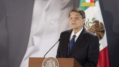 Sergio Ramírez durante su discurso en el acto de recepción del Premio Internacional Carlos Fuentes. Foto: Presidencia de México.