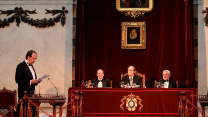 Lectura del discurso de ingreso de Pedro Álvarez de Miranda, el 5 de junio de 2011.